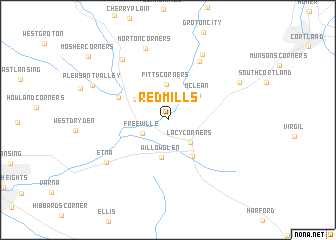 map of Red Mills