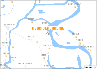 map of Red River Landing