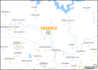 map of Red Rock