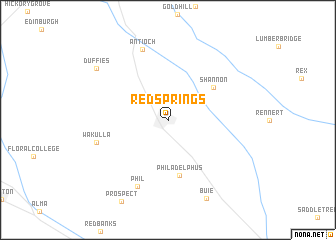 map of Red Springs