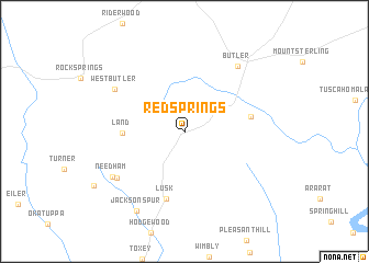 map of Red Springs