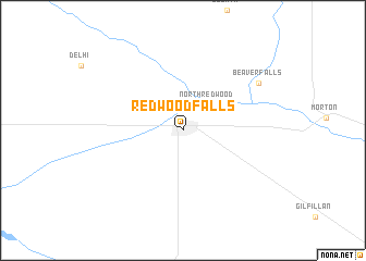 map of Redwood Falls