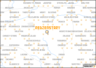 map of Redzeń Stary