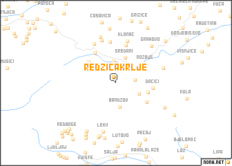 map of Redžića Krlje