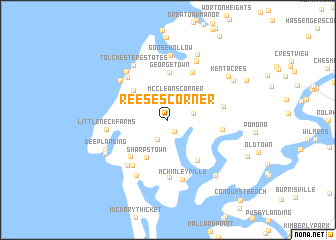 map of Reeses Corner