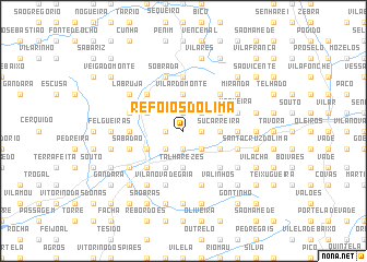 map of Refoios do Lima