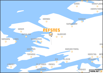 map of Refsnes