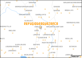 map of Refugio de Agua Zarca