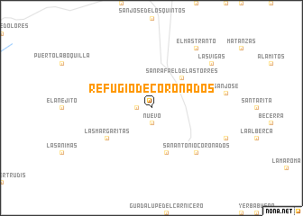 map of Refugio de Coronados