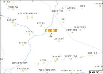 map of Regan