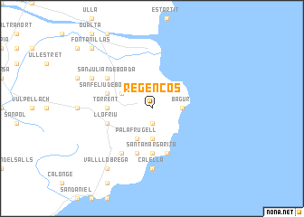 map of Regencós