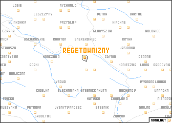 map of Regetów Niżny