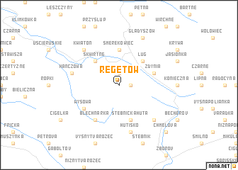 map of Regetów