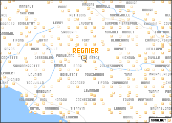 map of Régnier