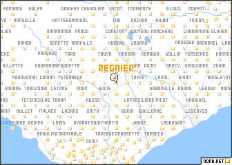 map of Régnier