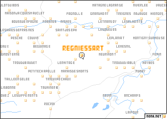 map of Régniessart