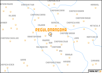 map of Régulo Nangoma