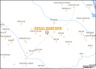 map of Régulo Uacana