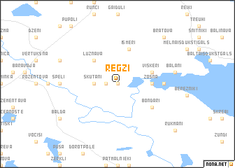 map of Regži