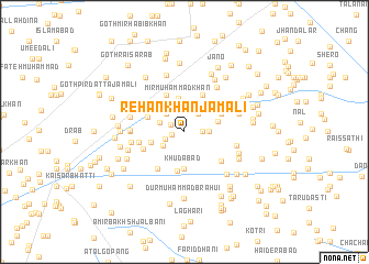 map of Rehān Khān Jamāli