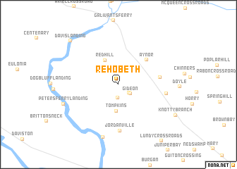 map of Rehobeth