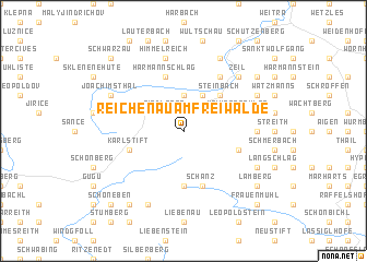 map of Reichenau am Freiwalde