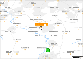 map of Reigate