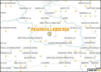 map of Reigneville-Bocage