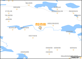 map of Reiniai