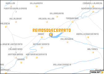 map of Reinoso de Cerrato