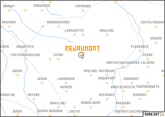 map of Réjaumont