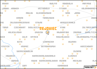 map of Rejowiec