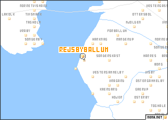 map of Rejsby-Ballum