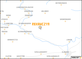 map of Rękawczyn