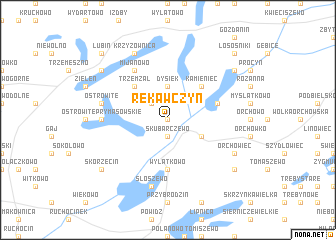 map of Rękawczyn