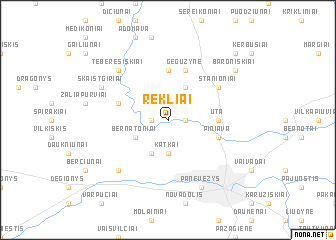 map of Rekliai