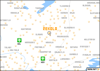 map of Rekola