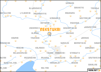 map of Rekstukai