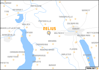 map of Relius