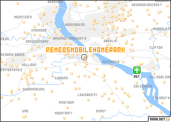 map of Remeos Mobile Home Park