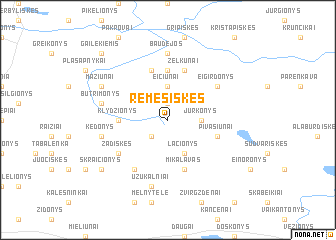 map of Remešiškės