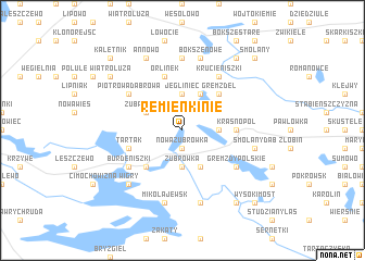 map of Remienkinie