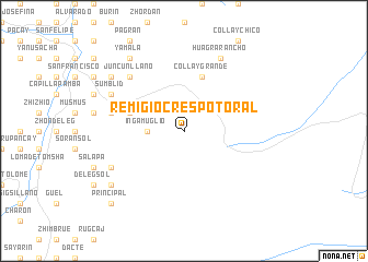 map of Remigio Crespo Toral