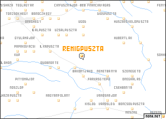 map of Remigpuszta