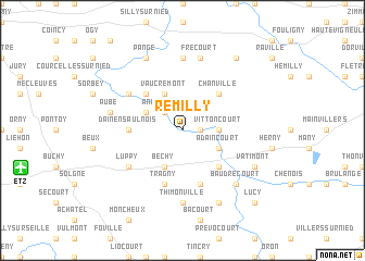 map of Rémilly