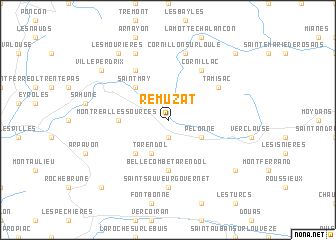 map of Rémuzat