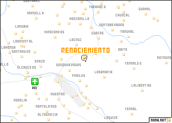 map of Renaciemiento