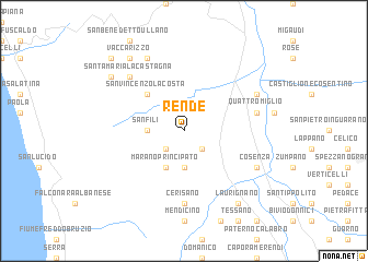 map of Rende