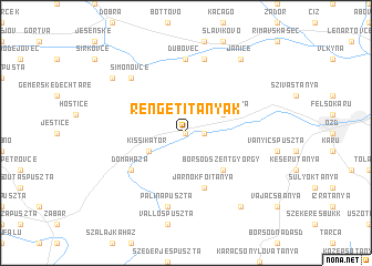 map of Rengetitanyák