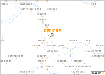 map of Reninge